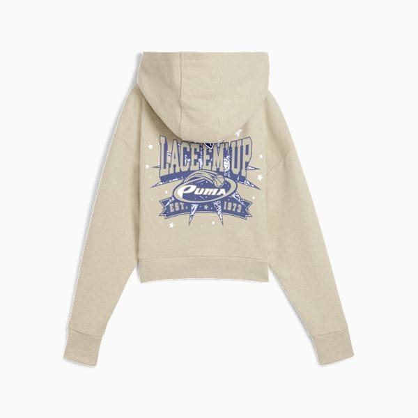 Campera corta Lace Em Up para mujer, Desert Dust-Heather, large-ARG