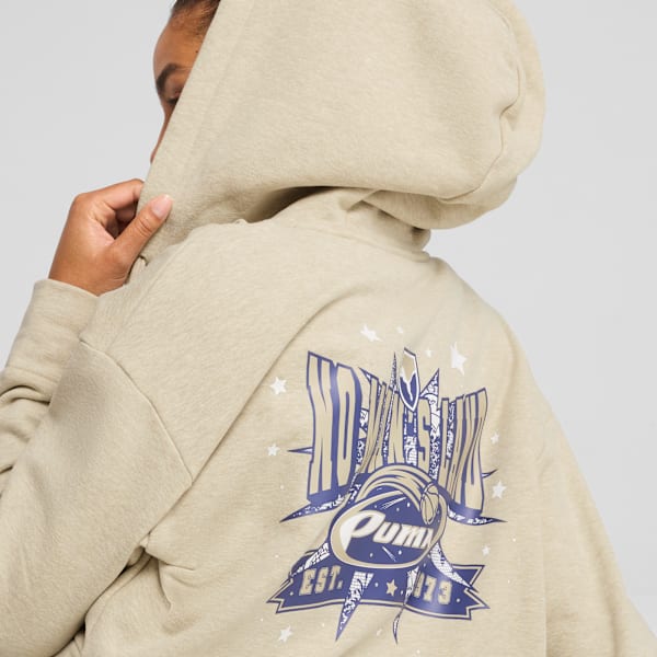 Campera corta Lace Em Up para mujer, Desert Dust-Heather, large-ARG