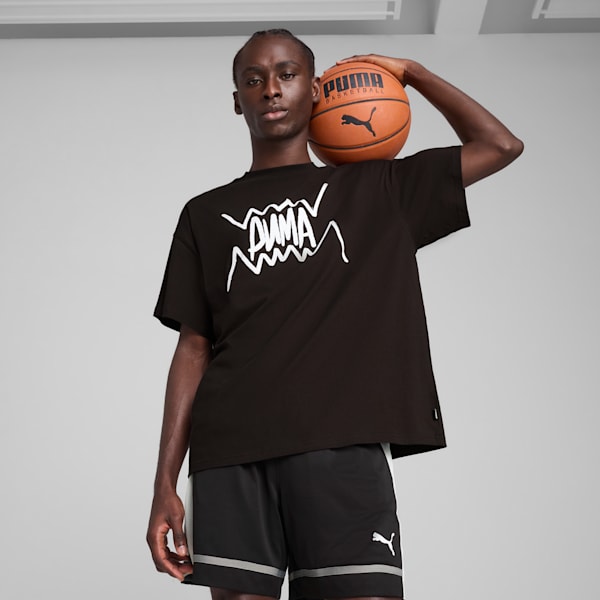 Jaws Core Basketball Tee Men, PUMA Black, large-MEX