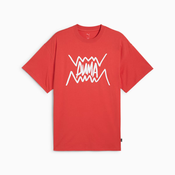 Remera de básquet Jaws Core para hombre, Red Fire, large-ARG