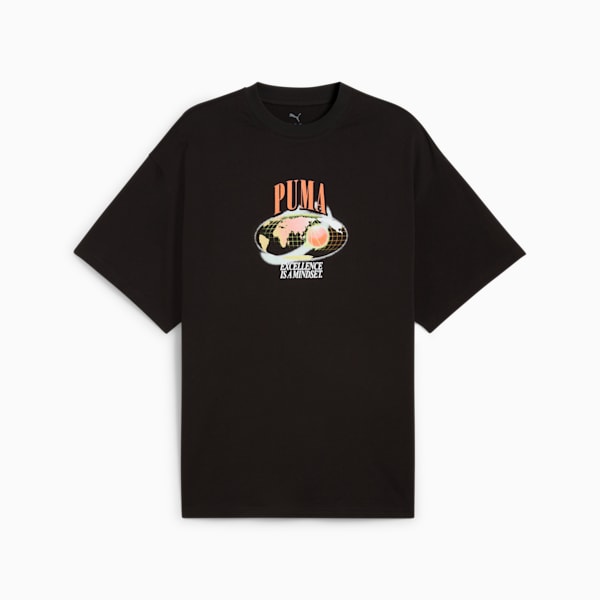 Hoop Dreamz Oversized Tee IV Unisex, PUMA Black, large-ZAF
