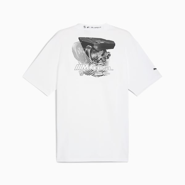 BMW M Motorsport Lifestyle Car Graphic Tee Men, PUMA White, large-ZAF