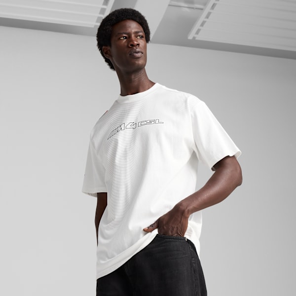BMW M Motorsport Lifestyle Logo Tee Men, PUMA White, large-ZAF
