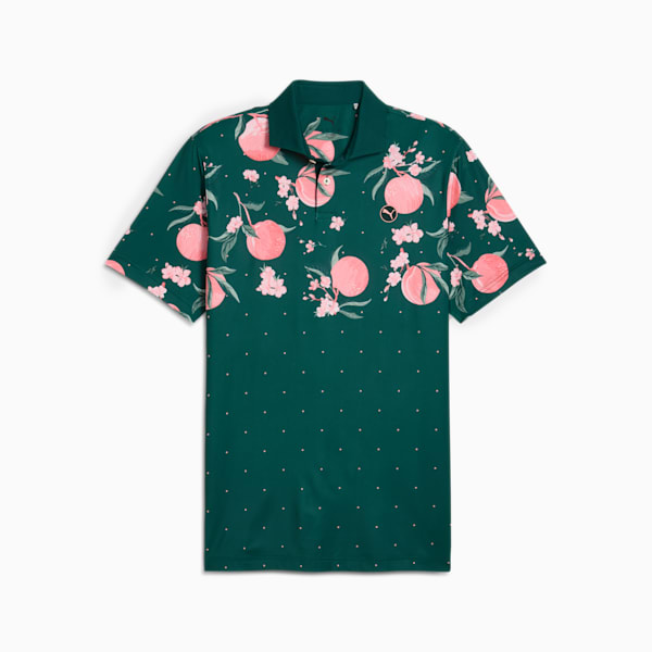 MATTR Freshly Picked Golf Polo Men, Dark Myrtle-Pink Fruit, large-ZAF