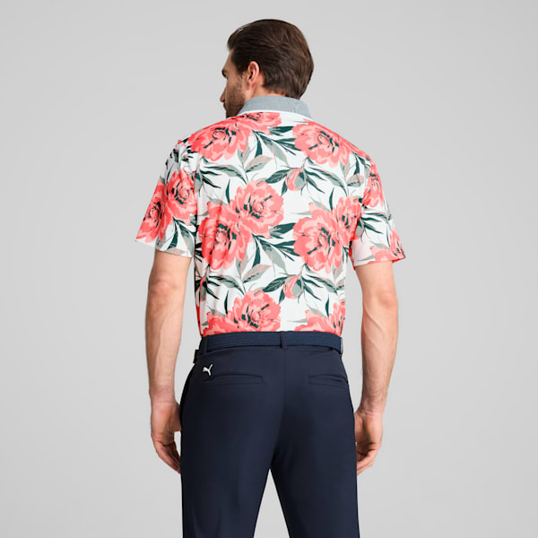 MATTR Beautiful Game Golf Polo Men, White Glow-Red Fire, large-ZAF