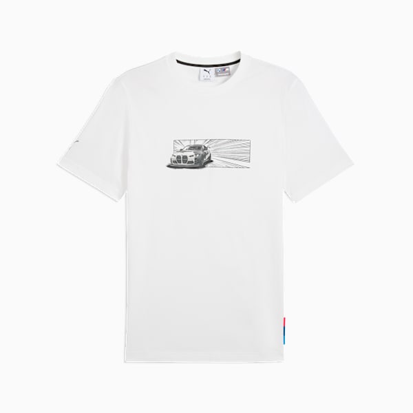 BMW M Motorsport Car Graphic Tee Men, PUMA White, large-ZAF