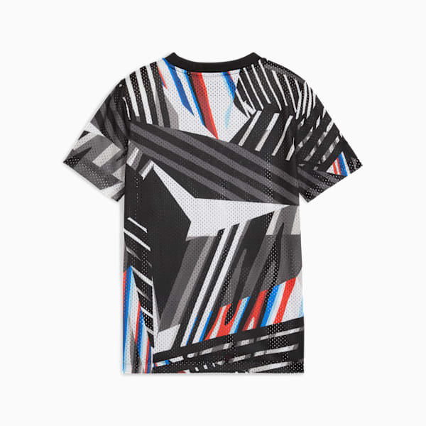 BMW M Motorsport All-over Print Tee Youth, PUMA Black-AOP, large-ZAF
