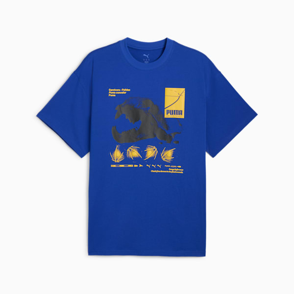 Camiseta de basquet Ancient Roars para hombre, Vivid Blue, large-ARG