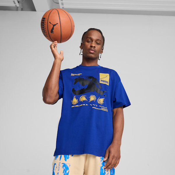 Camiseta de basquet Ancient Roars para hombre, Vivid Blue, large-ARG