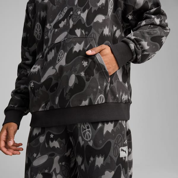 Pants de básquet Dress Code Camo para hombre, PUMA Black-AOP, large-MEX