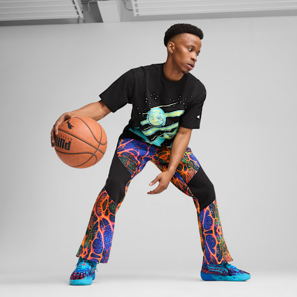 Melo Alien Skins Dime Basketball Pants Men, PUMA Black-AOP, large-MEX