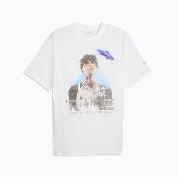 Remera de básquet Melo Alien Skins I para hombre, PUMA White, large-ARG