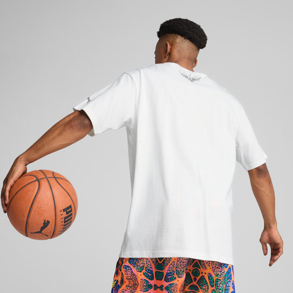Remera de básquet Melo Alien Skins I para hombre, PUMA White, large-ARG