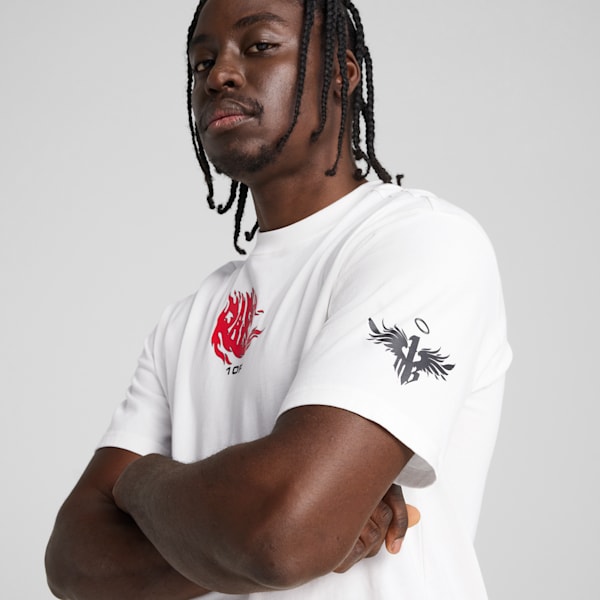 Remera de básquet Melo Phoenix II para hombre, PUMA White, large-ARG
