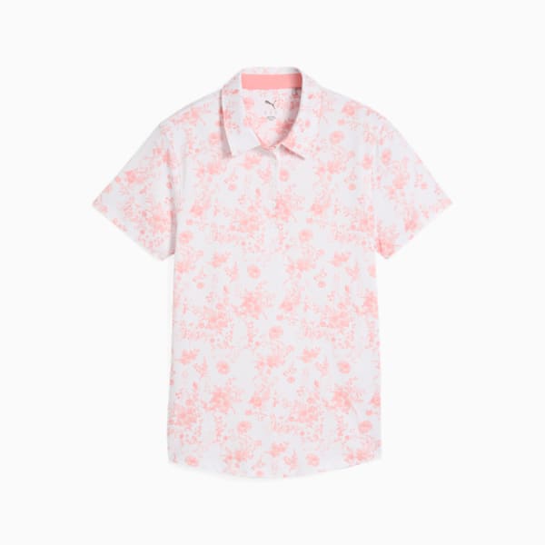 CLOUDSPUN Toile Short Sleeve Polo Women, Pink Fruit, large-ZAF