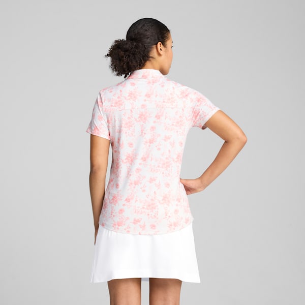 CLOUDSPUN Toile Short Sleeve Polo Women, Pink Fruit, large-ZAF