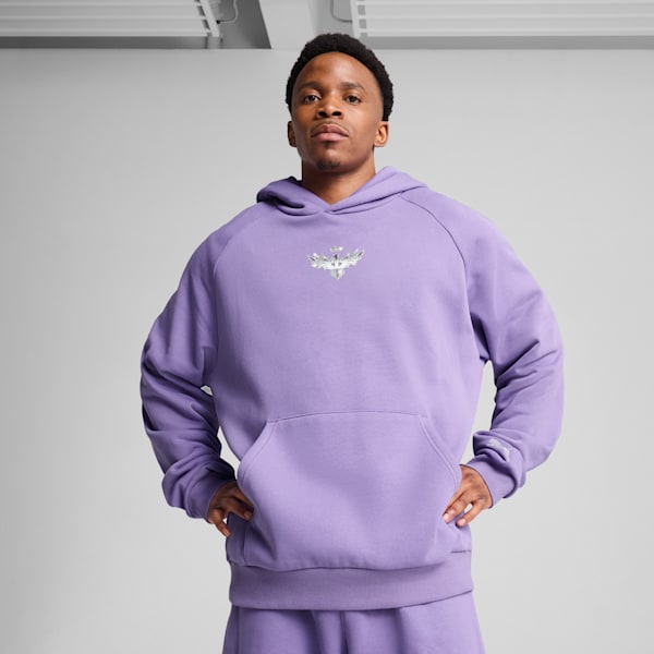 Melo Alwayz On 1 Basketball Hoodie Men, Lavender Alert, large-MEX