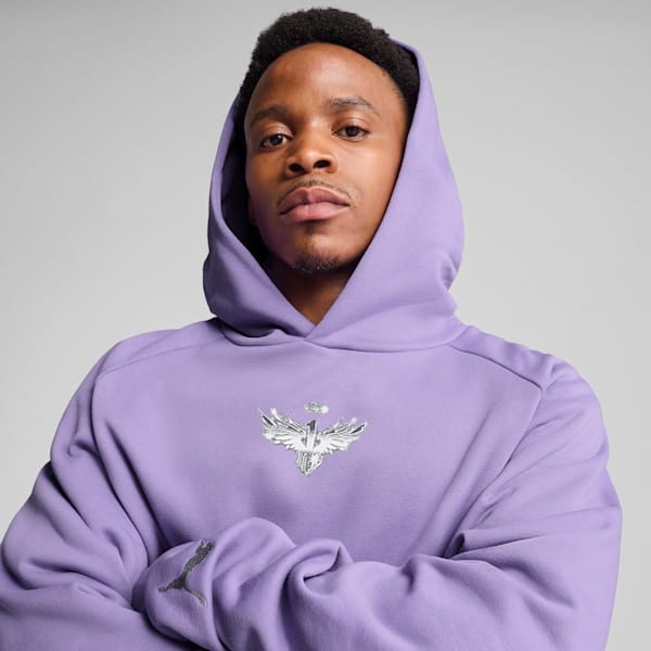 Melo Alwayz On 1 Basketball Hoodie Men, Lavender Alert, large-MEX