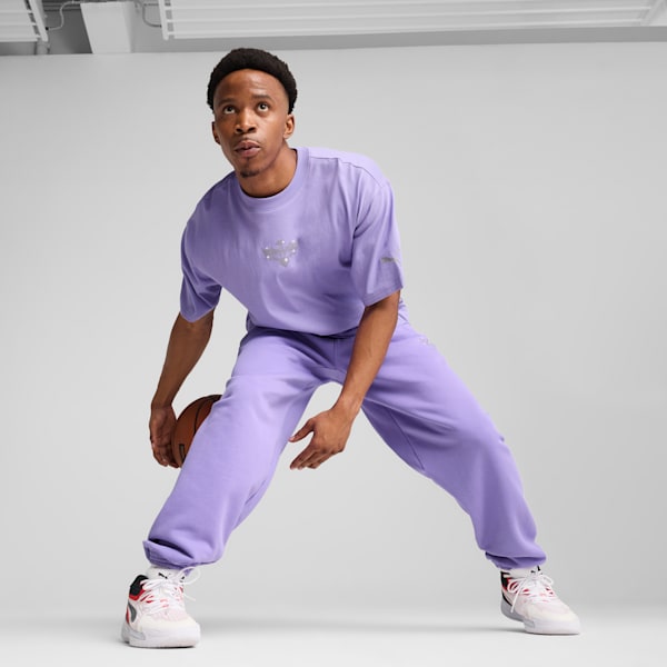 Melo Alwayz On 1 Basketball Tee Men, Lavender Alert, large-MEX