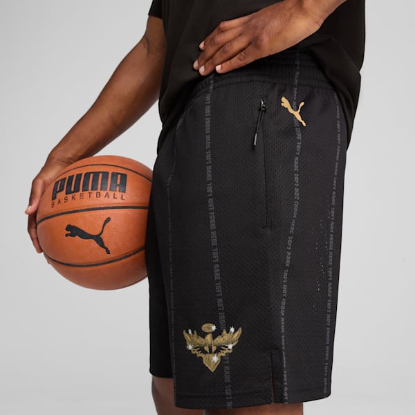 Shorts de basquetbol Melo Alwayz On 1 17cm para hombre, PUMA Black, large-MEX