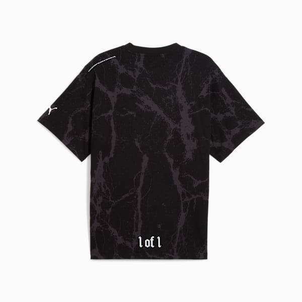 Playera PUMA HOOPS x LAFRANCÉ Written in Chrome Marble, PUMA Black-Flat Medium Gray AOP, large-MEX