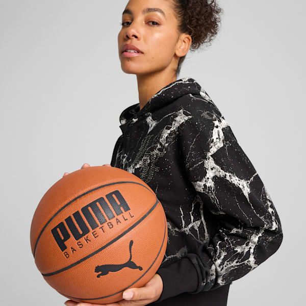 Campera PUMA HOOPS x LAFRANCÉ Written in Chrome para mujer, PUMA Black-Puma White AOP, large-ARG