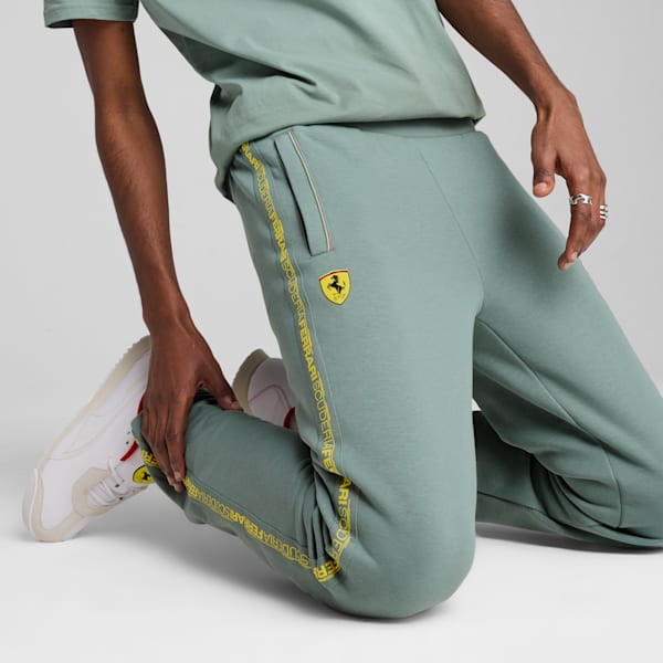 Scuderia Ferrari HP Race Slim Fit Pants Men, Green Moon, large-ZAF