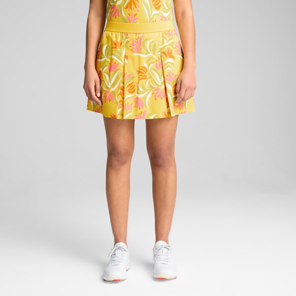PUMA x DANI DAZEY Pleated Skirt Women, Sunny Yellow, large-ZAF