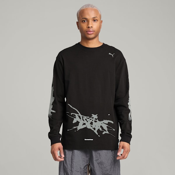 PUMA x NACHO Long Sleeve Top Men, PUMA Black, large-MEX