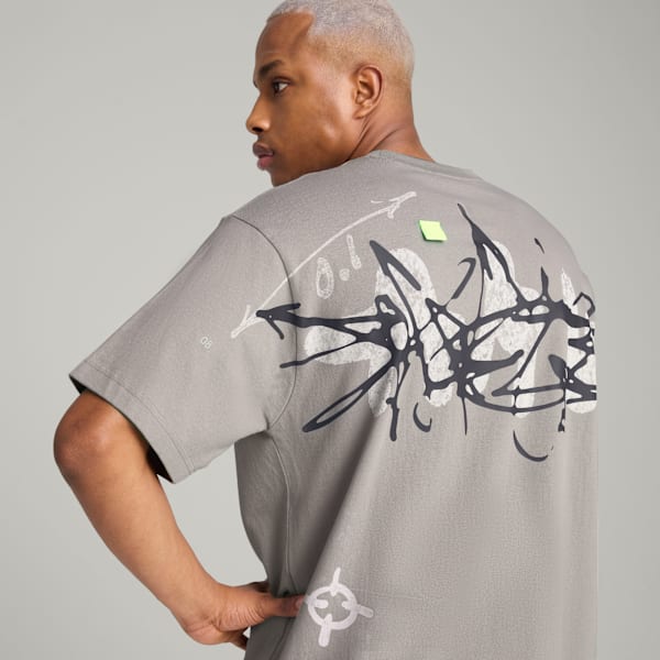 Playera PUMA x NACHO para hombre, Concrete Gray, large-MEX