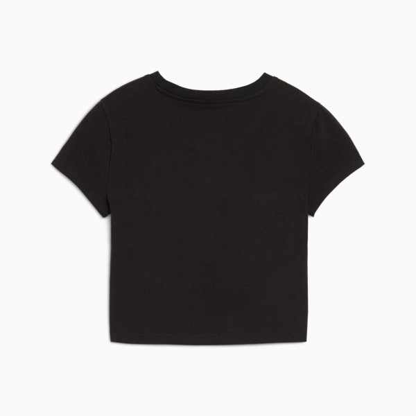 Remera corta WARDROBE Essentials Cut-Out para mujer, PUMA Black, large-ARG