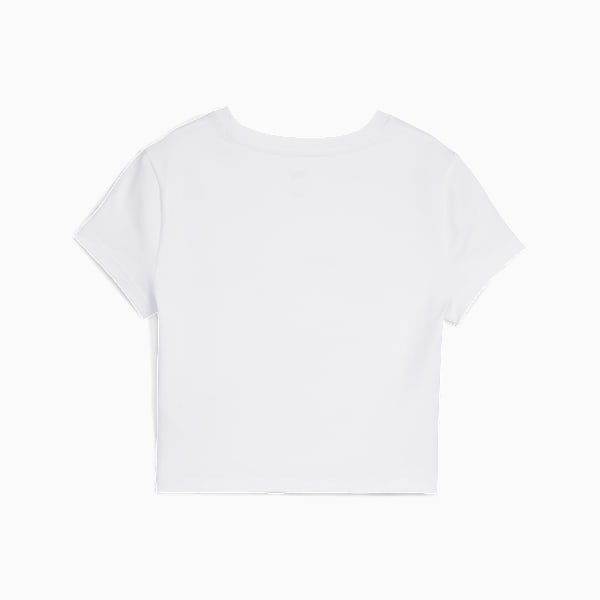 Remera corta WARDROBE Essentials Cut-Out para mujer, PUMA White, large-ARG