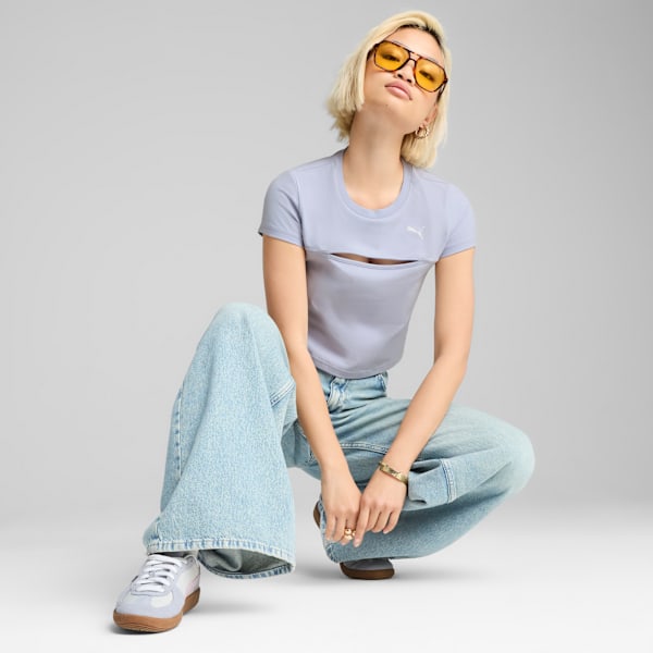 WARDROBE Essentials Cut-Out Baby Tee Women, Cool Weather, large-MEX
