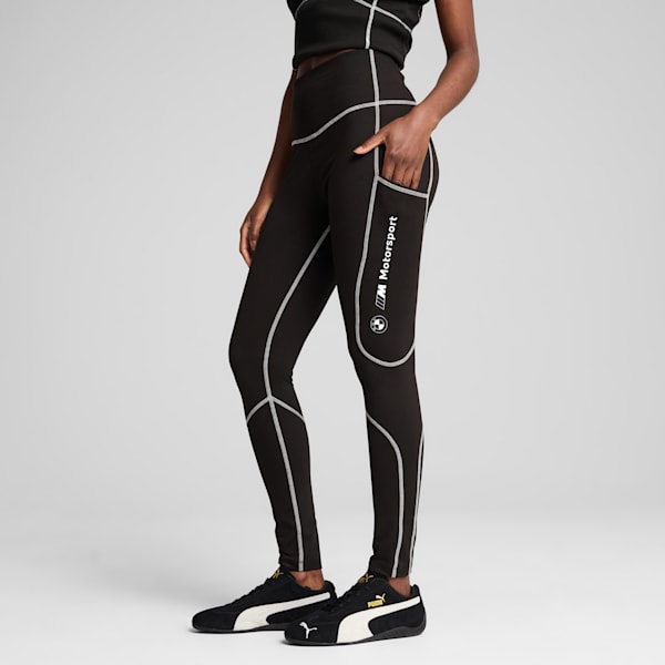 BMW M Motorsport Lifestyle Leggings Women, PUMA Black, large-ZAF