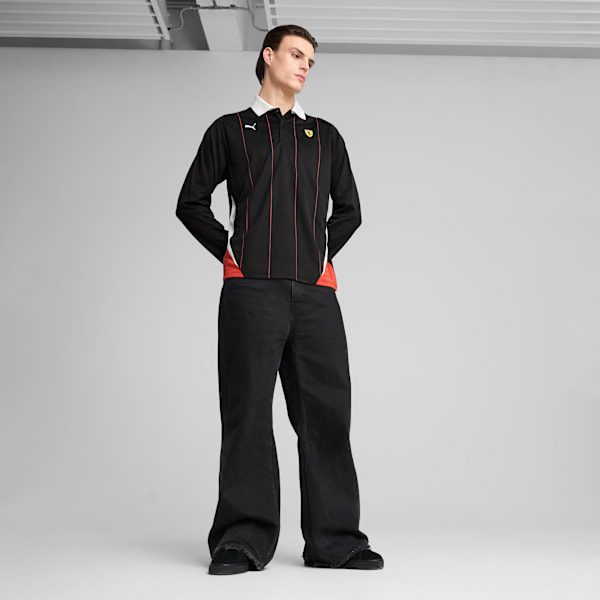 Scuderia Ferrari HP Race Long Sleeve Polo Men, PUMA Black, large-ZAF