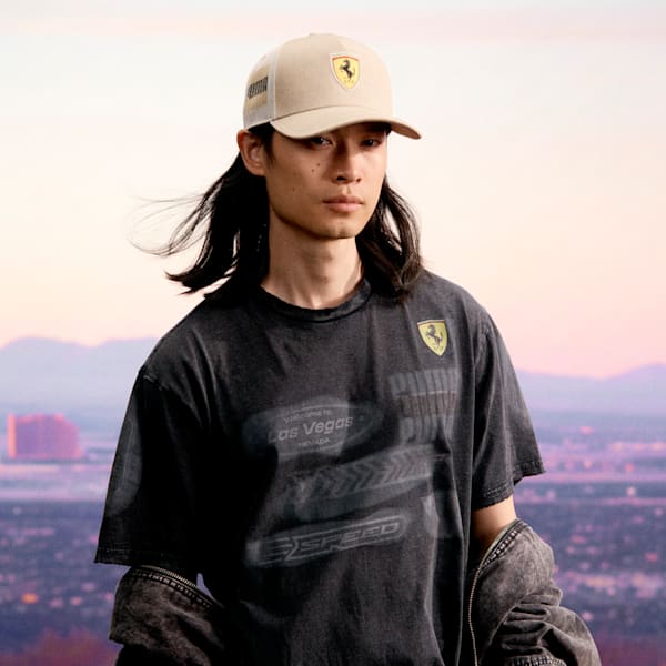 Scuderia Ferrari Desert Sun Tee Men, PUMA Black, large-ZAF