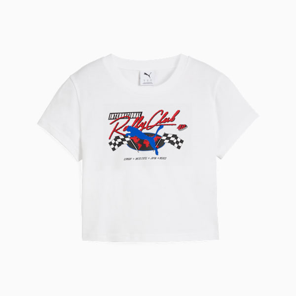Remera baby tee GRAPHICS Moto para mujer, PUMA White, large-ARG