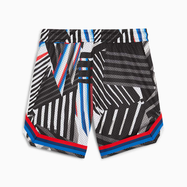 BMW M Motorsport All-over Print Shorts Youth, PUMA Black, large-ZAF
