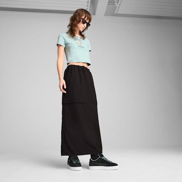 PUMA x HELLO KITTY AND FRIENDS Woven Maxi Skirt Women, PUMA Black, large-ZAF