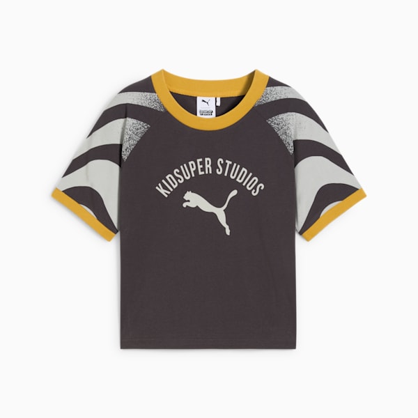 PUMA x KIDSUPER Tee Women, Dark Coal, large-ZAF