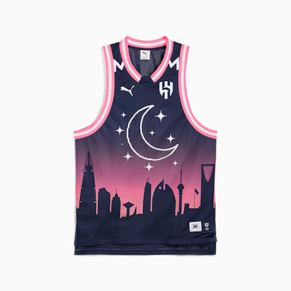 Camiseta de básquetbol PUMA HOOPS x AL-HILAL SFC para hombre, PUMA Navy-AOP, large-MEX