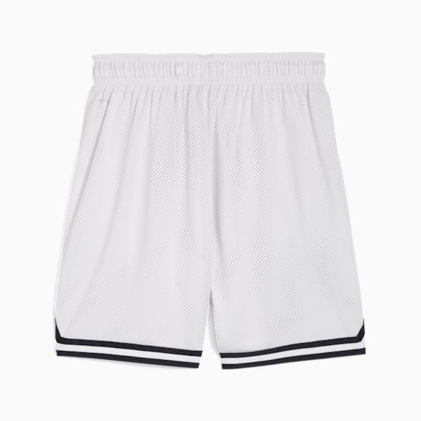 Shorts de básquetbol PUMA HOOPS x CF MONTERREY para hombre, Feather Gray-PUMA White-AOP, large-MEX
