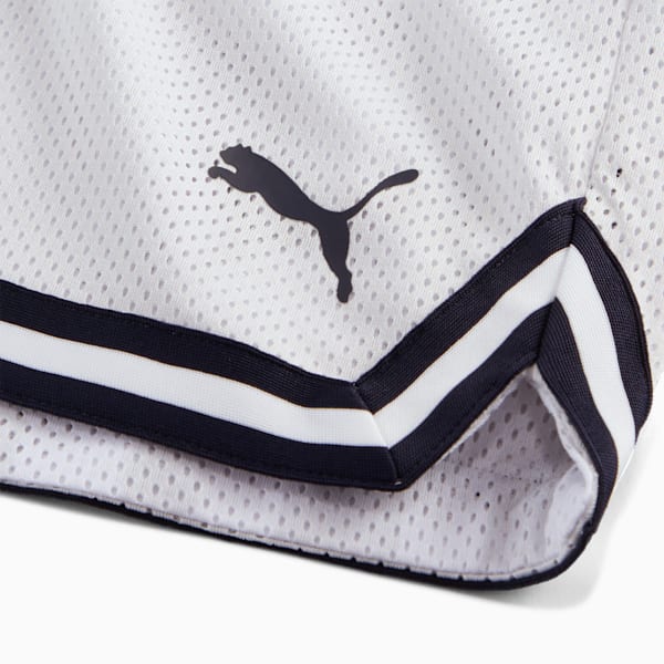 Shorts de básquetbol PUMA HOOPS x CF MONTERREY para hombre, Feather Gray-PUMA White-AOP, large-MEX