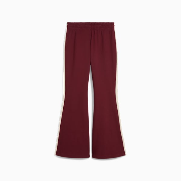 T7 Flared Pants Women, Ruby Shimmer, large-ZAF