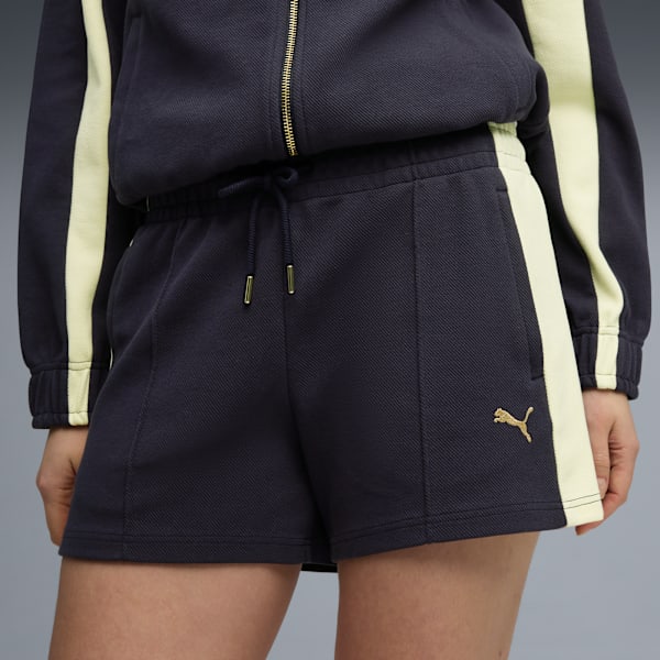 T7 Pintuck 4" Shorts Women, New Navy, large-ZAF