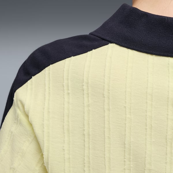 T7 Relaxed Long Sleeve Polo Women, Gold Moon, large-ZAF