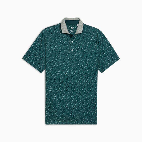 MATTR Ornamental Golf Polo Men, Green Terrain-Deep Navy, large-ZAF