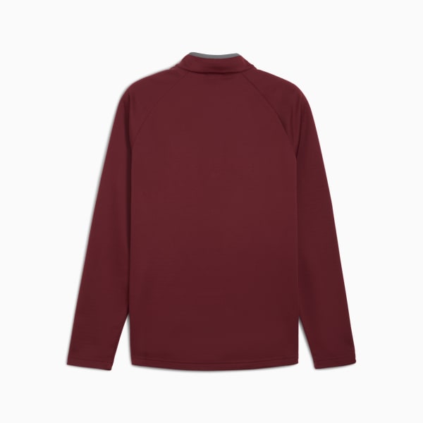 Waffle Fleece Quarter-Zip Top Men, Ruby Shimmer, large-ZAF