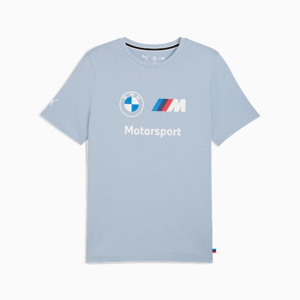 BMW M Motorsport Essentials Logo Tee Men, Blue Wash, large-ZAF