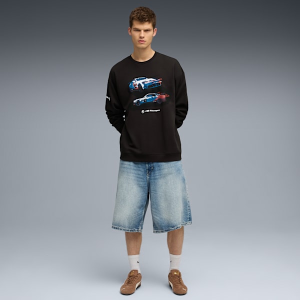 BMW M Motorsport Graphic Crew Neck Sweat Men, PUMA Black, large-ZAF